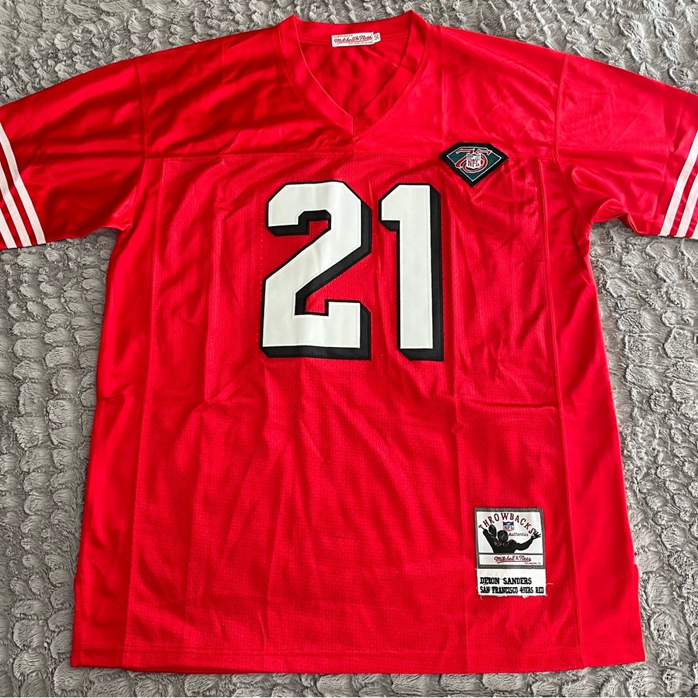 Deion Sanders San Francisco 49ers 1994 Vintage Football Stitched